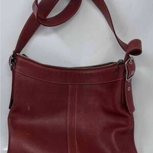 Coach Burgundy Leather Shoulder Bag